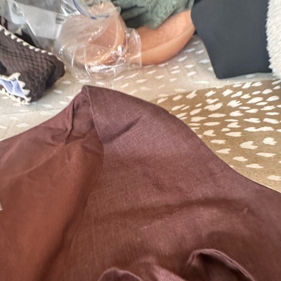 Women's Brown Button Down Shirt - Picture 5 of 5